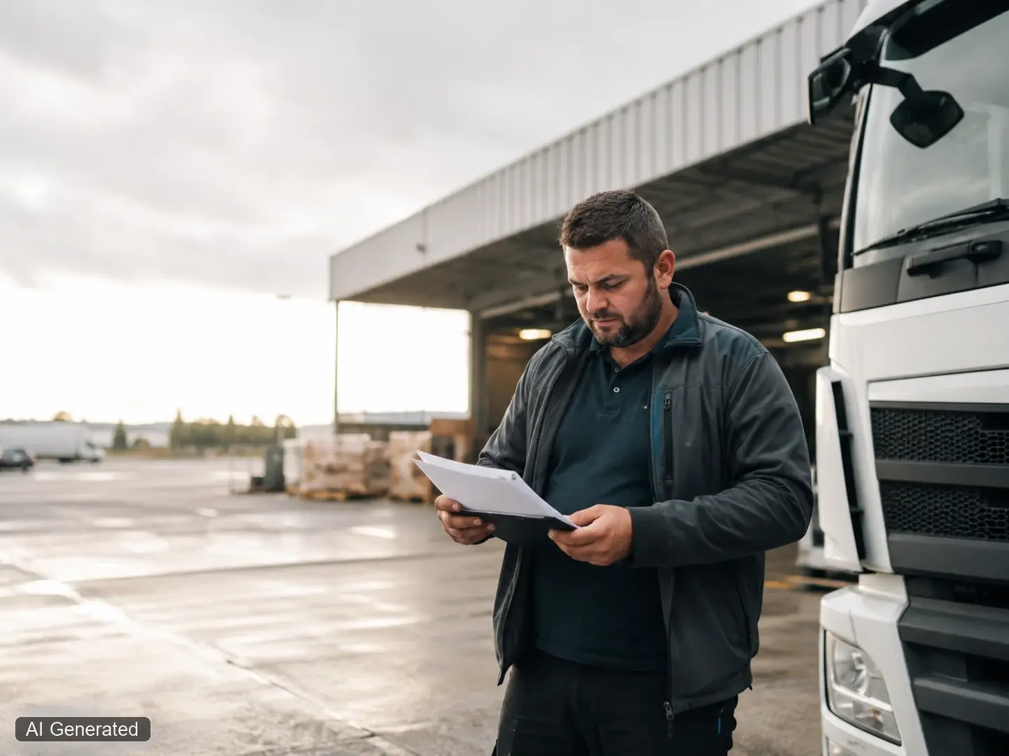 Fahrer und Logistik im professionellen Arbeitsumfeld